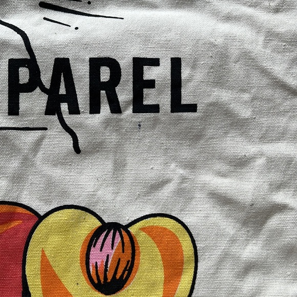 Maxi Canvas Tote Bag Georgia Peach Large Totebag Umgee NWOT - Picture 8 of 13